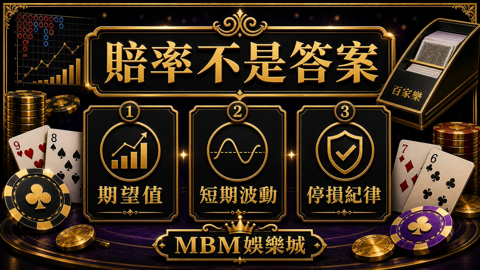 百家樂賠率不是答案 期望值短期波動停損紀律 大老爺娛樂城