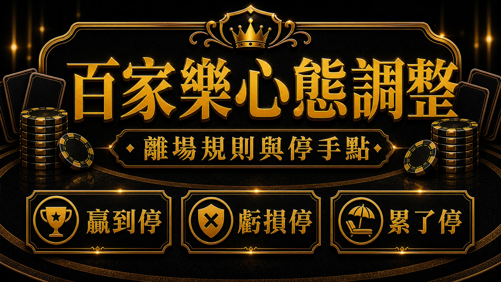 百家樂心態怎麼穩？5個心理調適技巧與離桌條件｜大老爺娛樂城