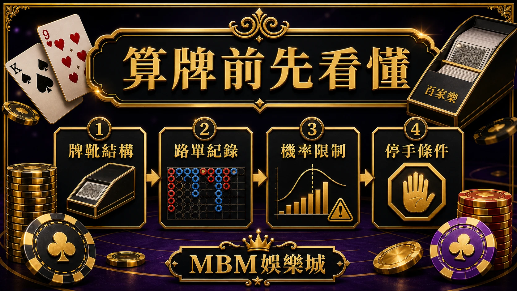 百家樂算牌前先看懂 牌靴結構路單紀錄機率限制停手條件 大老爺娛樂城