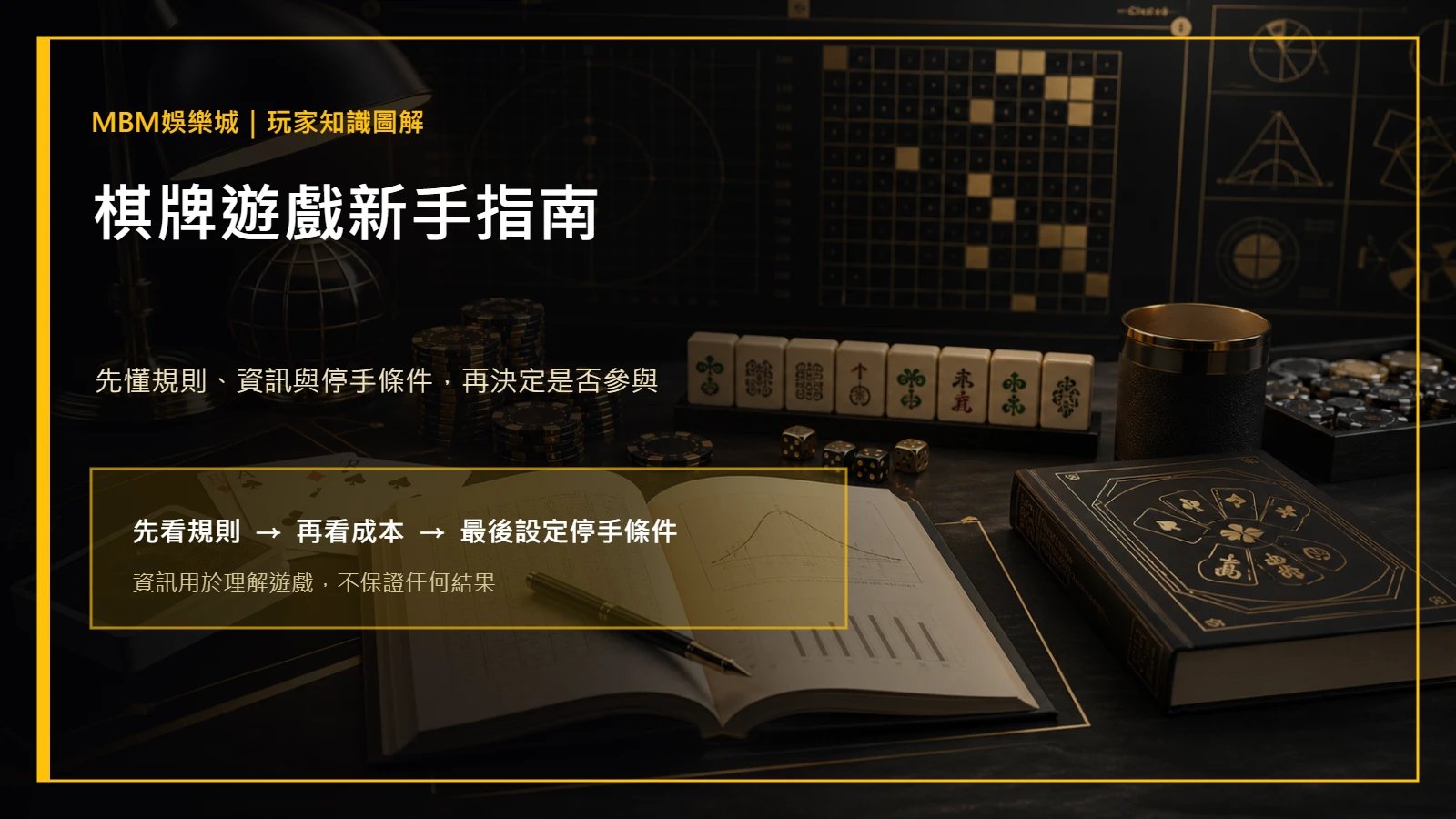棋牌遊戲新手指南：規則、機率與停手條件｜大老爺娛樂城
