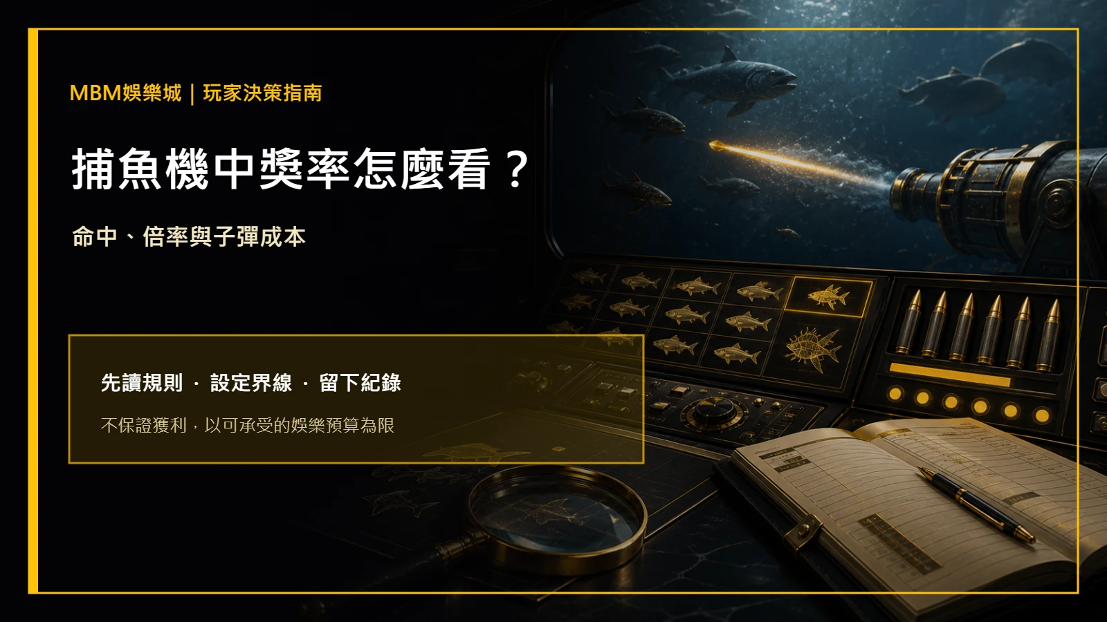 捕魚機中獎率怎麼看？命中、倍率與子彈成本｜大老爺娛樂城